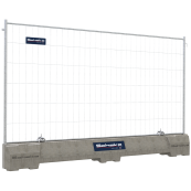 Concrete guard rails SET | with 2.00 m mobile fence | Mobile fence ,,Profiwith hooks and eyes